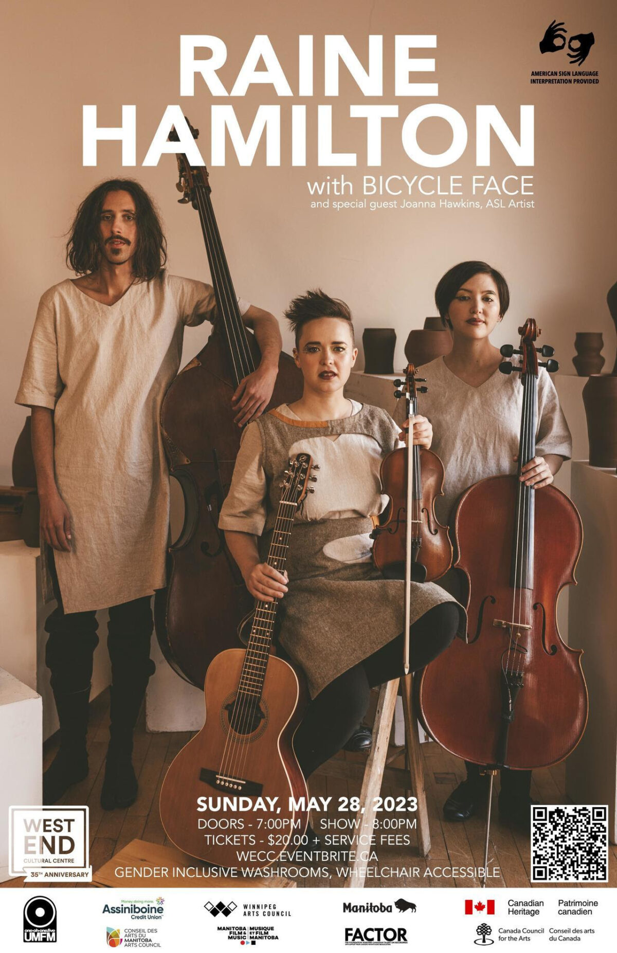 Raine Hamilton with Bicycle Face and Joanna Hawkins - Vimarsana News